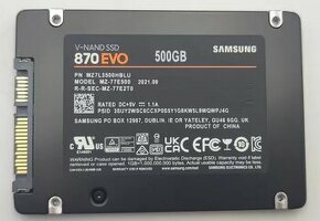 Nevyužívaný, značkový a rýchlý SAMSUNG SSD 500 GB EVO 870 - 1