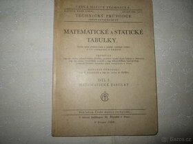 Matematické a statistické tabulky díl I.