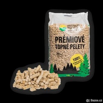 Prémiové dřevěné pelety s certifikátem 6,8,-/kg vč. DPH
