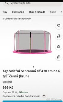 Ochranná síť na trampolínu