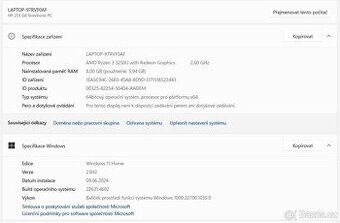 Notebook HP 255 G8