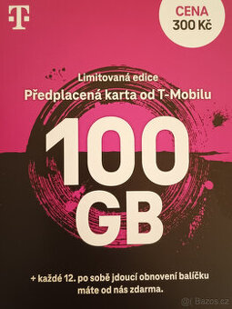 T-Mobile SIM 100 GB měsíčně bez závazku