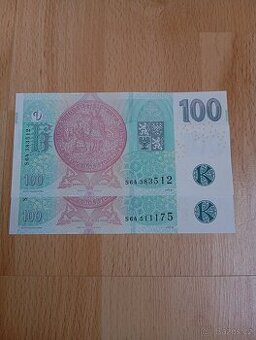Bankovky 100 Kč. série S 64. Stav 0