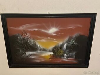 Obraz se západem sluncem