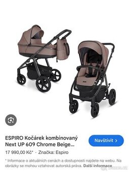 Prodám skoro nový kočárek po dceři Espiro Next up