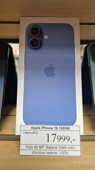 Apple iPhone 16 128GB Ultramarine NEPOUŽITÝ