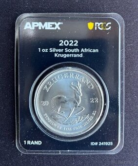 Stříbrná 1oz mince Krugerrand 2022 APMEX - PCGS