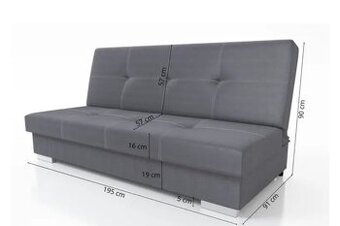 Rozkládací pohovka s úložným prostorem