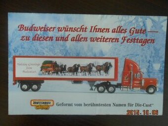 PRODÁM KATALOG MATCHBOX PLAKÁT OBOUSTANÝ BUDWEISER