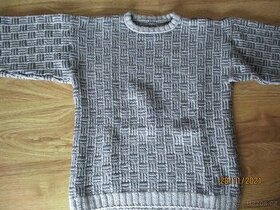 Pánský ručně pletený svetr - 1