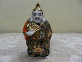 Luxusní Japonská bohatě zdobená soška Bůh Bůžek Satsuma