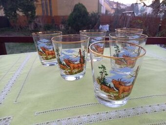Skleničky s mysliveckou tématikou