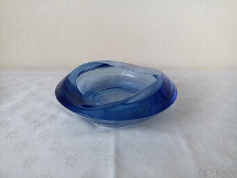 Retro skleněný popelník Jurnikl Rosice, 1962