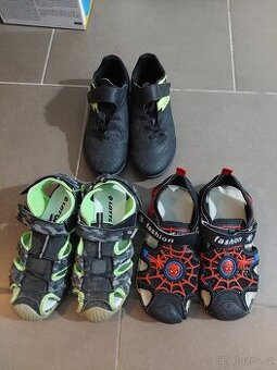 vel 34 kopačky a 2x sandály