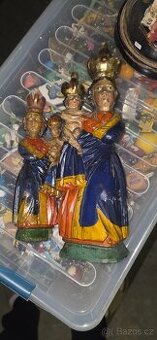 2 pěkné staré dřevěné plastiky příbramky