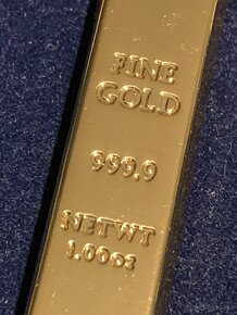 Silný zlatý řetízek 62cm s destičkou 1oz 50 x 12mm