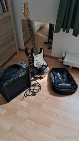 Elektrická kytara + kombo a další příslušenství
