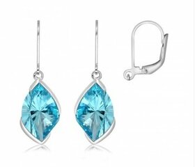 Marcin S Blue Topaz - stříbrné náušnice s modrým topazem