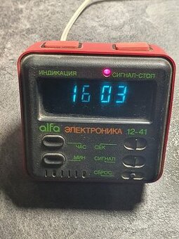 ruské digitální hodiny + budík, starožitnost