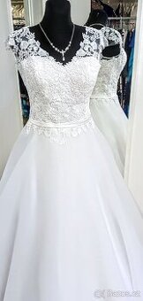 46-50 NOVÉ svatební šaty ORGANZA