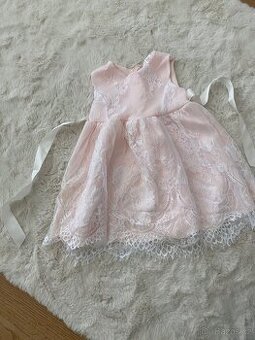 So Cute Růžovo-Bílé Dětské Šaty