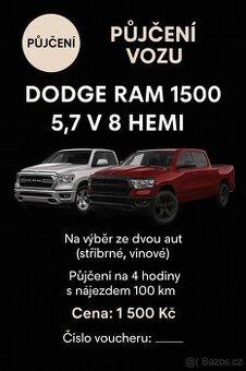 Dárkový voucher půjčení vozu Dodge Ram