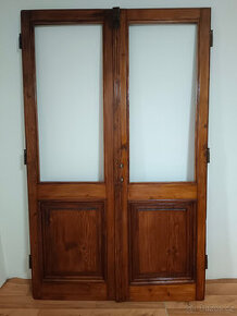 Prodám historické repasované vnitřní 2křídlé dveře