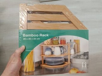 Kuchyňský stojan na nádobí z bambusu - nový