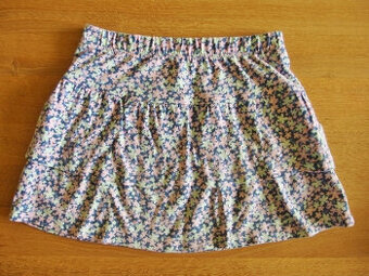 Kytičková bavlněná sukně s kanýry Takko 128-134 - TOP STAV