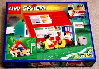 LEGO Town 1854 House with Roof-Windows, rarita, rok 1996