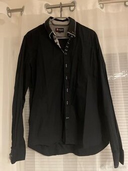 Pánská volnočasová košile černá 7camicie