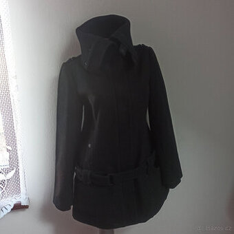 dámský jarní vlněný kabát vel. L TOP STAV