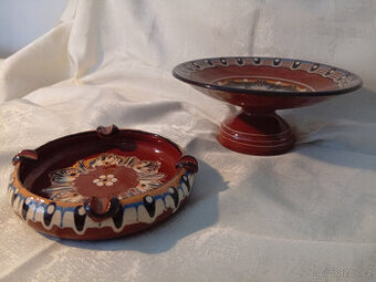 Keramický popelník a miska na cukroviny