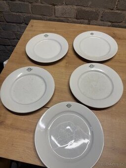 Retro talíře JEDNOTA – 5 ks