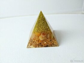 Orgonitová pyramida - Žlutý achát