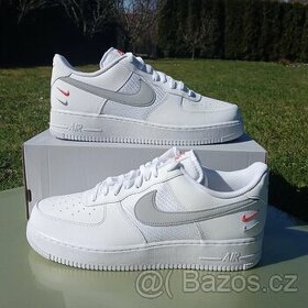 Nike air force 1'07 white wolf grey picante red