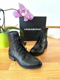 VAGABOND luxusní nové kožené boty 38 černé