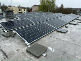FVE,konzole pro fotovoltaivké panely,plochá střecha směr JIH