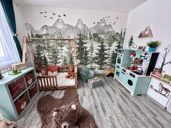 Montessori dětská postel a skříň