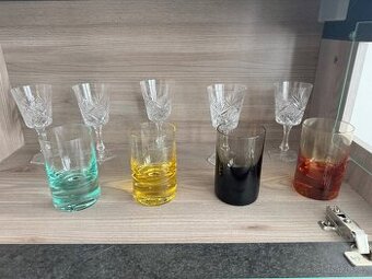 Set barevných Whisky skleniček Zn..Moser 4 ks.