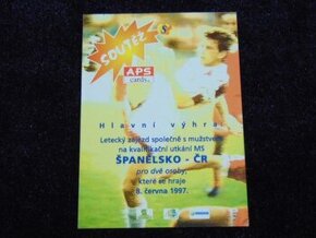 prodám raritní APS soutěžní kartu 1996-1997,v pořádku,