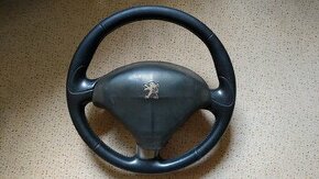 Peugeot 407 kožený volant s airbagem v top stavu