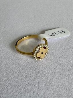 Zlatý prsten 14K, 2,15 g, vel.53