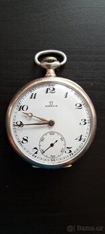 Stříbrné kapesní hodinky Omega cal. 40.6 L