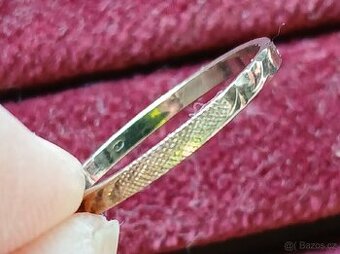 Prstýnek pozlacené stříbro velikost 55