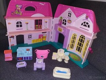 Rozkládací domeček pro panenky s příslušenstvím