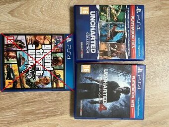 Hry na PS4 (Uncharted 1-3, Uncharted 4)