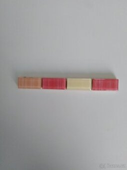 Skleněná nekonečná listea média rosa 20×2,3  81 kusů