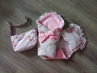 Souprava pro panenky do kočárku "jednorožci"