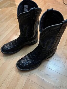 Cowboys krokodýlí boty LARRY MAHAN, Texas velikos US 10 (43)